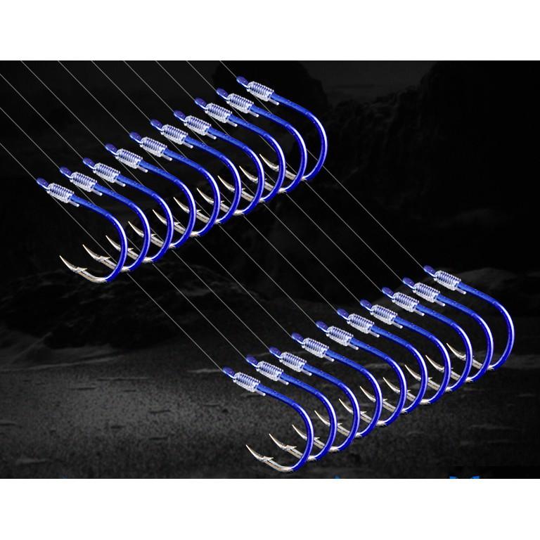 Combo 10 bộ thẻo lưỡi đôi câu đài câu đơn buộc sẵn, phụ kiện câu đài - Cần Câu Top1 VN