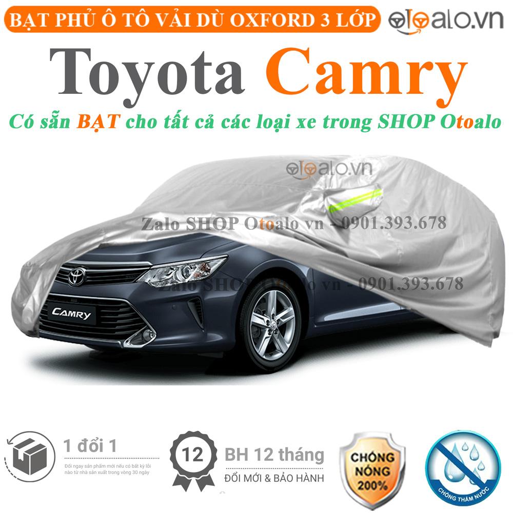 Bạt che phủ xe ô tô Toyota Camry vải dù 3 lớp CAO CẤP BPXOT - OTOALO