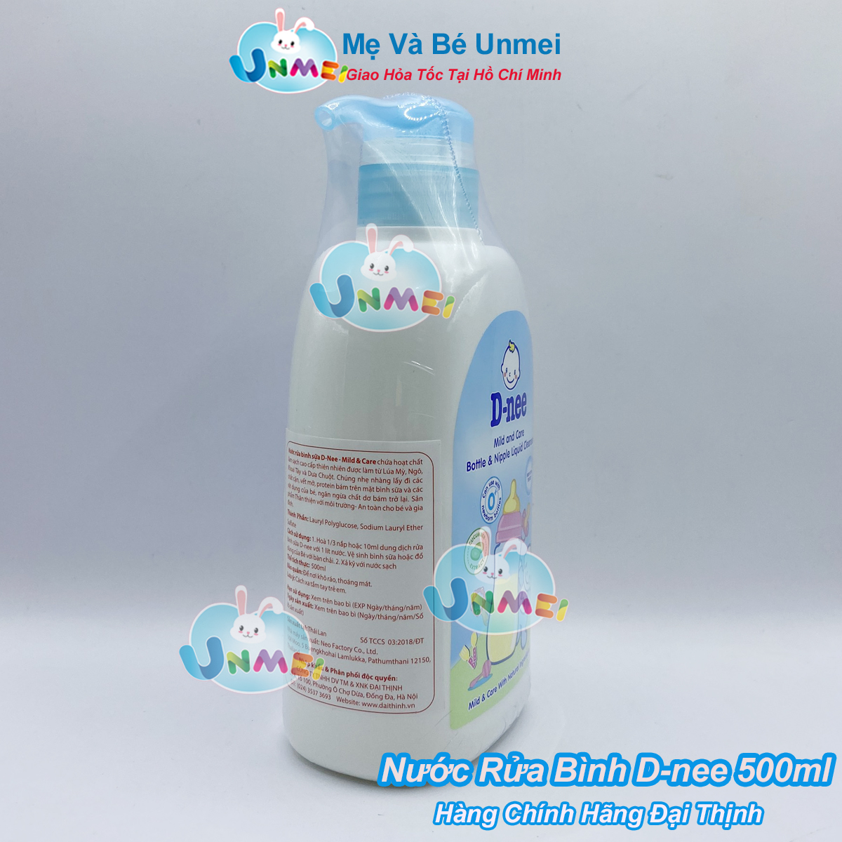 Nước rửa bình sữa D-nee Mild & Care chai 500ml