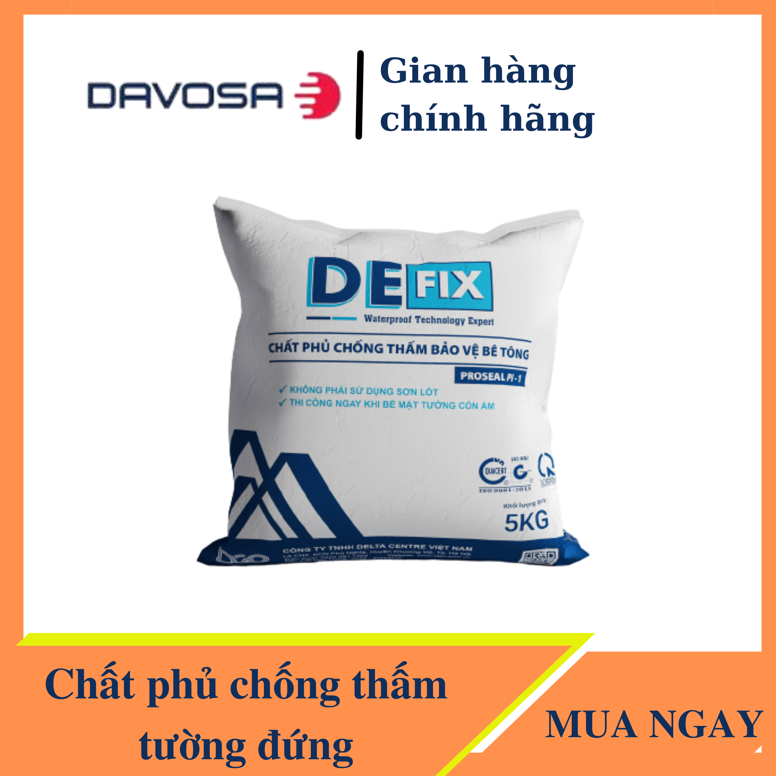 Chất phủ chống thấm bảo vệ bê tông tuyệt hảo DEFIX PROSEAL PI-1