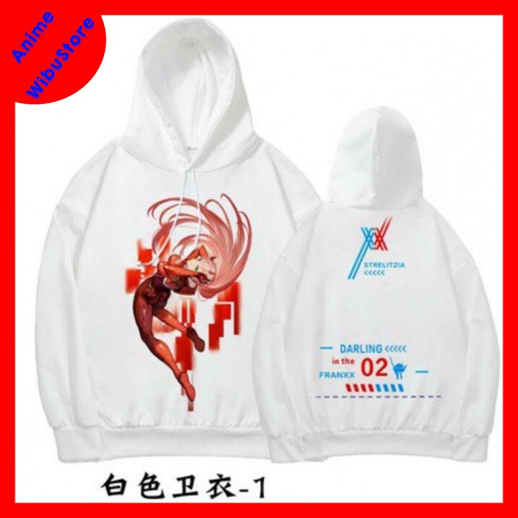 BST Áo Hoodie Trắng in hình anime Darling in The franxx mẫu in nhân vật Zero Tow