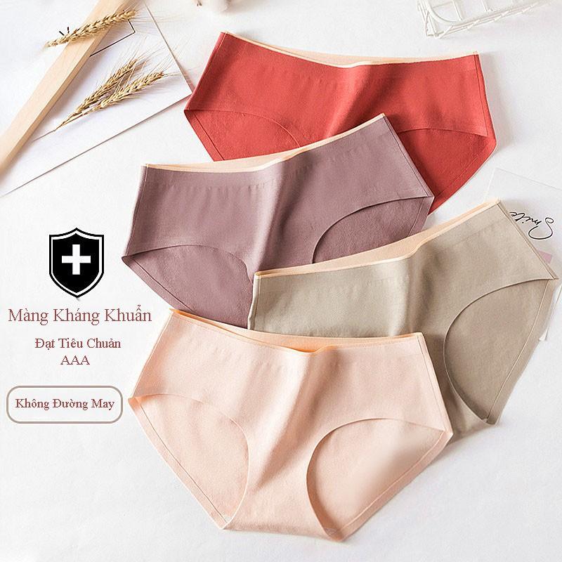 Quần lót cotton không đường may, quần lót nữ không viền kháng khuẩn xuất Nhật Q/C057