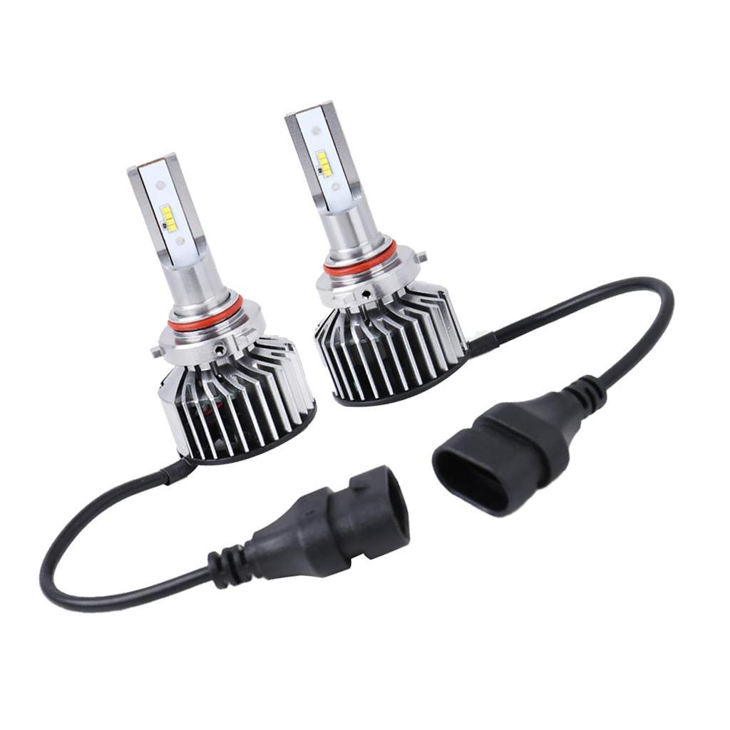2X LED Headlight Bulbs 55W 68000 Lumens 6000K Xenon White Extremely Bright COB Chips Led Kit Motorcycle and Car Headlight 9005
