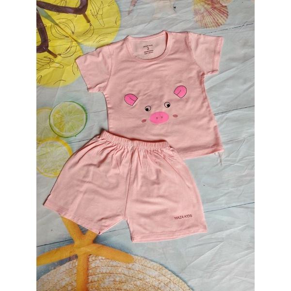 Bộ quần áo Cộc Tay Thun Lạnh Hình Thú cho Cho Bé Trai, Bé Gái