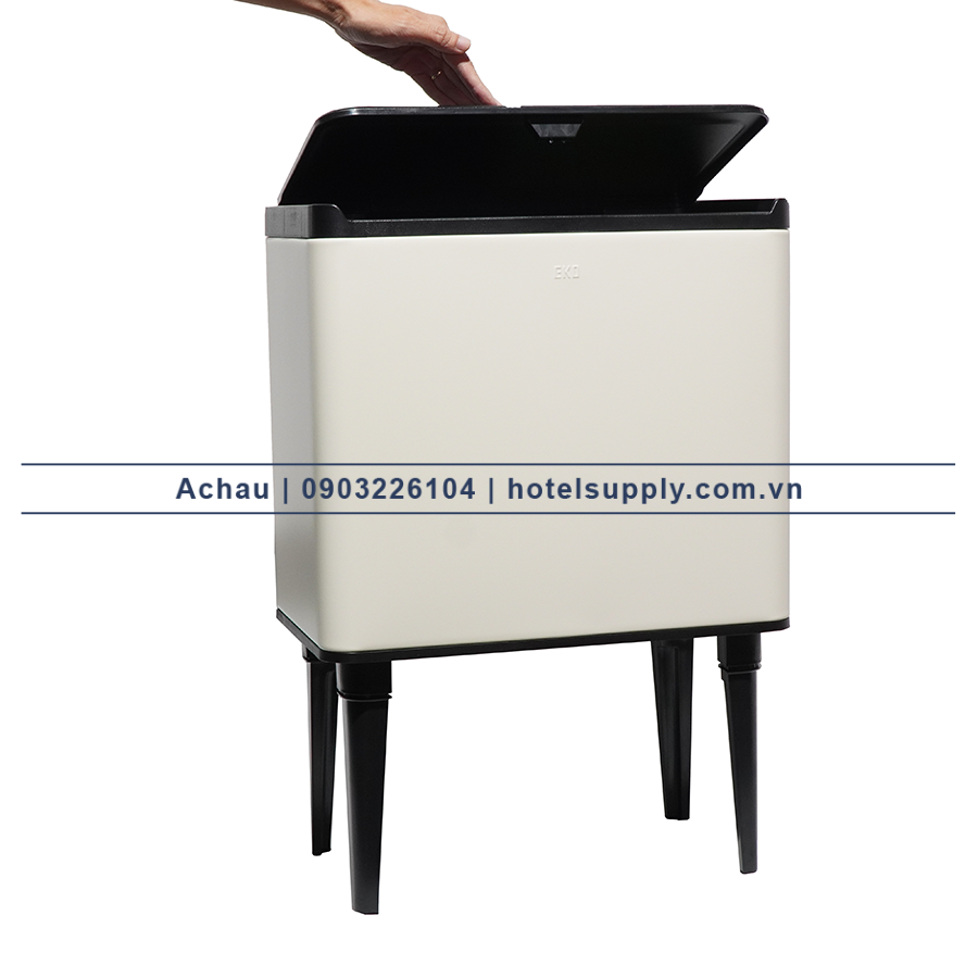 Thùng rác EKO Touch Bin 30L, 2 ngăn phân loại rác 15L + 15L