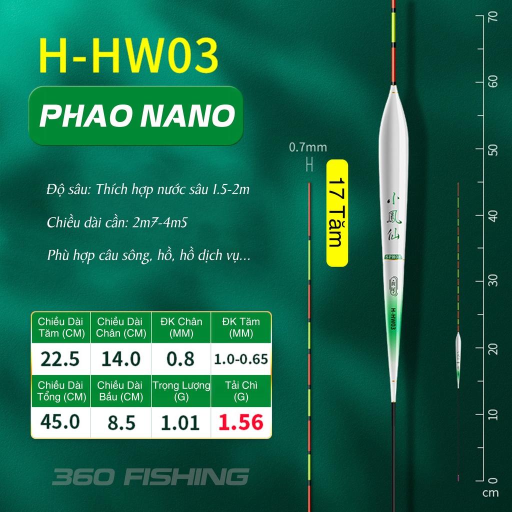 Phao Câu Đài Tiểu Phượng Hoàng HW Phao Câu Cá Nano Chuyên Rô Chép Tăm Sáng Cao Cấp