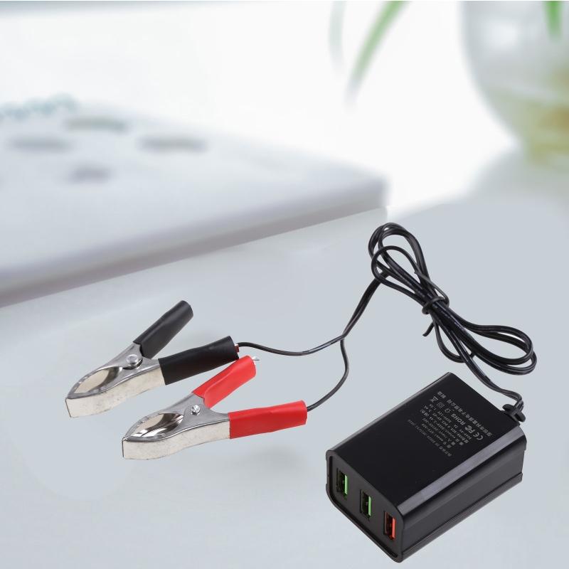 Multi Ports Bộ sạc 3 cổng QC3.0 Bộ sạc xe hơi nhanh Bộ chuyển đổi 12V-24V