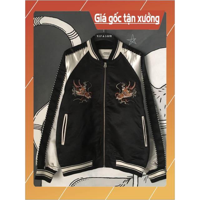 (Ảnh thật)sz M L Áo bomber thêu rồng bao chất size M L  hàng siêu cấp