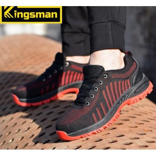 GIÀY BẢO HỘ LAO ĐỘNG KINGSMAN RUNNER ĐỎ THỂ THAO CAO CẤP ĐỎ ĐEN