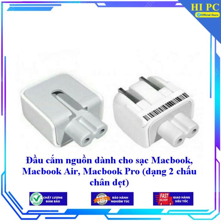 Đầu cắm nguồn dành cho sạc Macbook Macbook Air Macbook Pro ( dạng 2 chấu chân dẹt ) - Kèm Dây nguồn - Hàng Nhập Khẩu