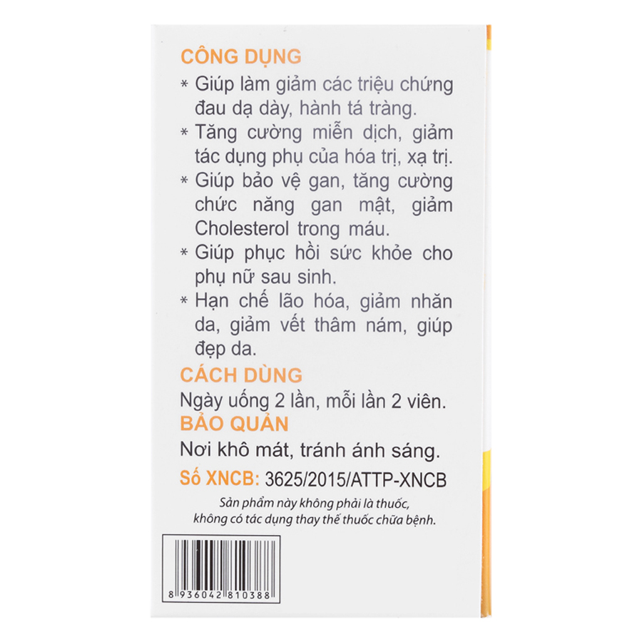 Thực Phẩm Chức Năng Nanocurcumin Học Viện Quân Y (Hộp 30 Viên)