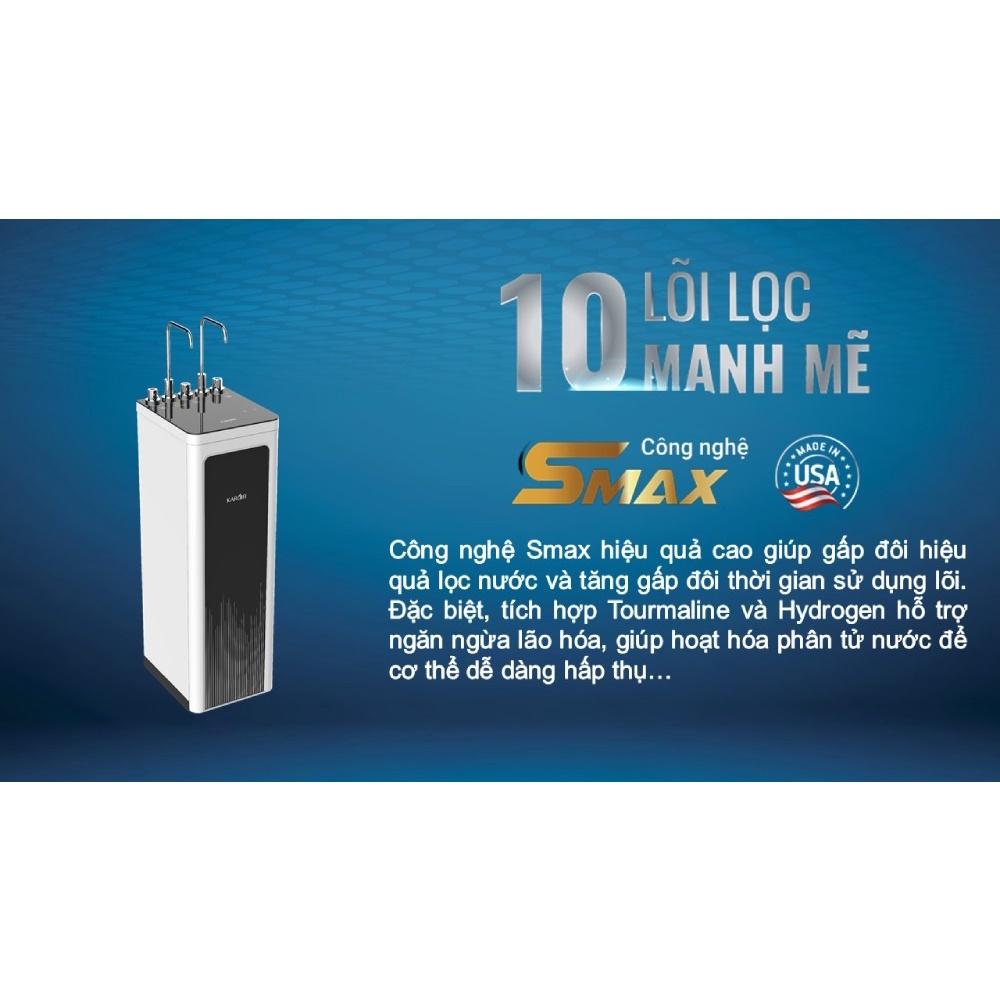 Máy lọc nước Nóng Lạnh 10 lõi KAROFI KAD - D952 màng RO chuẩn Mỹ công nghệ Smax - Bảo hành 36 tháng - Hàng Chính Hãng