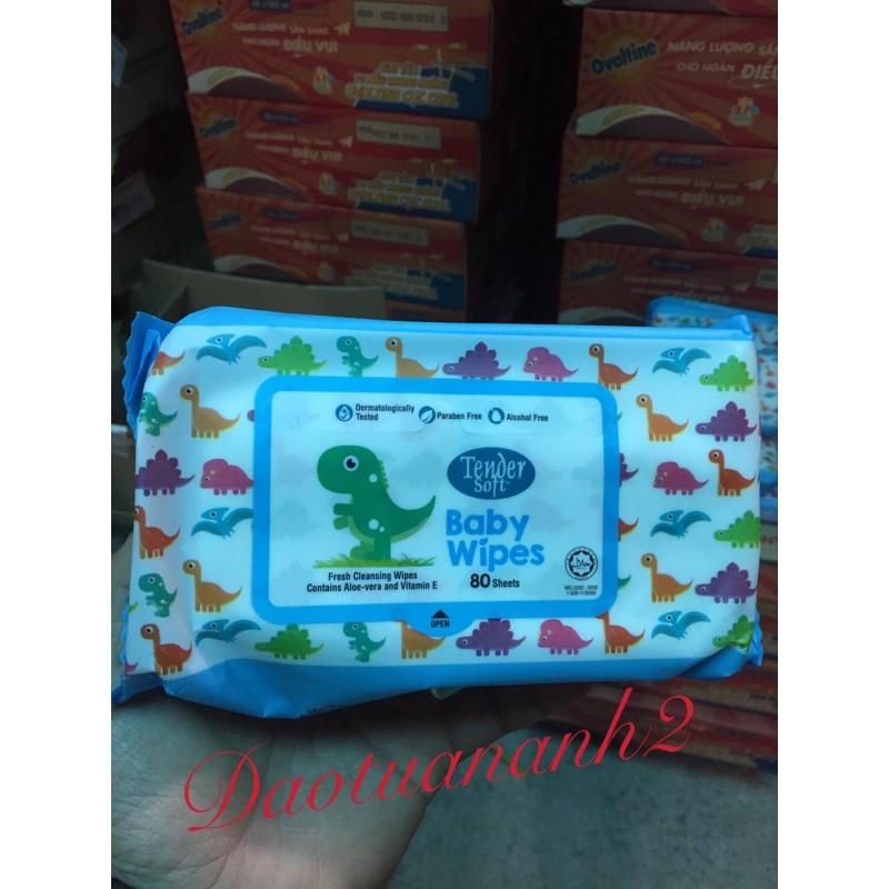 Khăn Ướt Trẻ Em Tender Soft 80 tờ . Hàng DKSH Việt Nam.