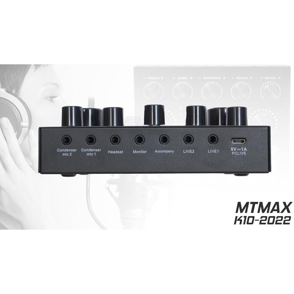 Sound card thu âm karaoke livestream mtmax k10 2022 bluetooth năng động và chuyên nghiêp dành cho người yêu âm nhạc