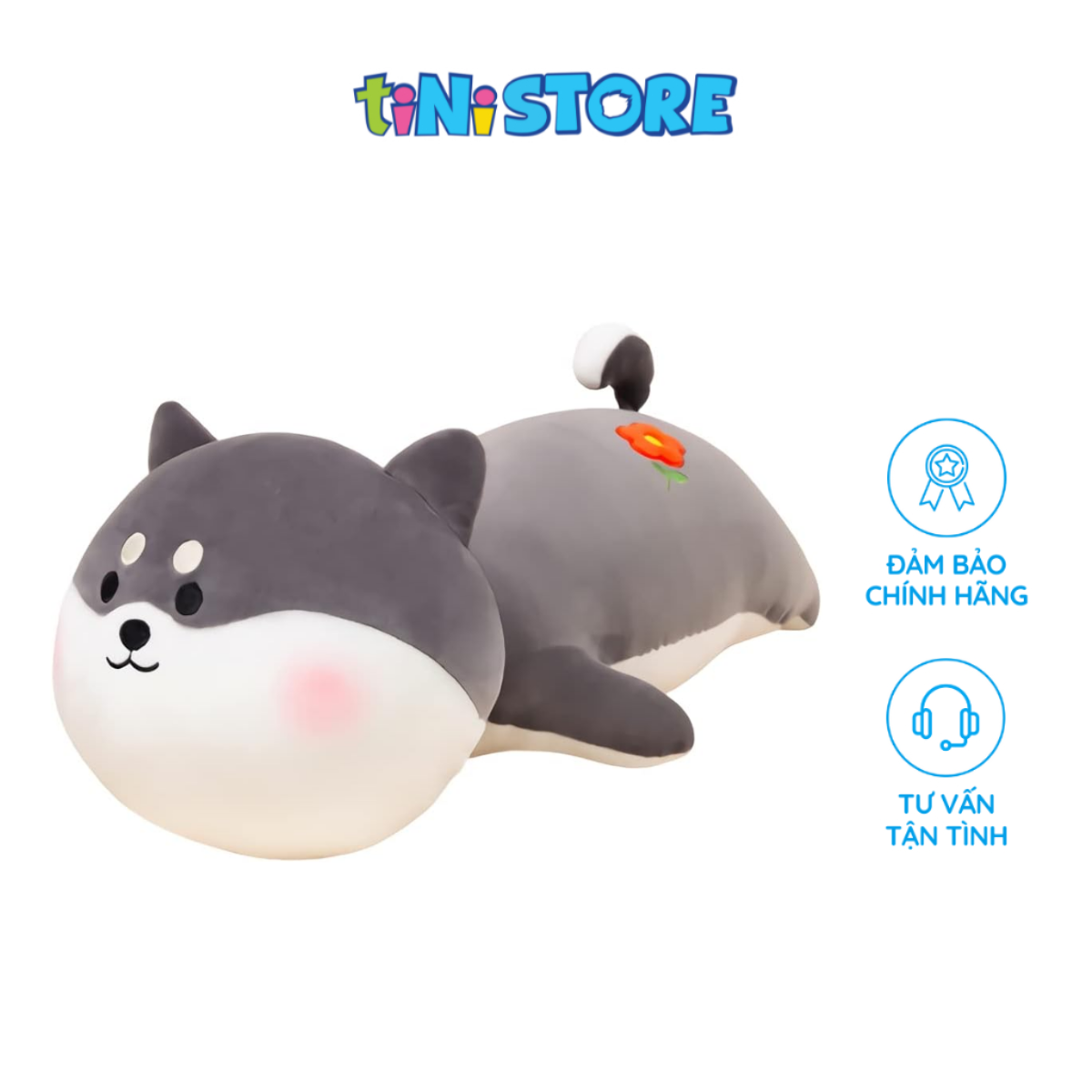 Đồ Chơi Thú Bông Hình Chó Shiba Nằm 35cm Value Toys M2-06