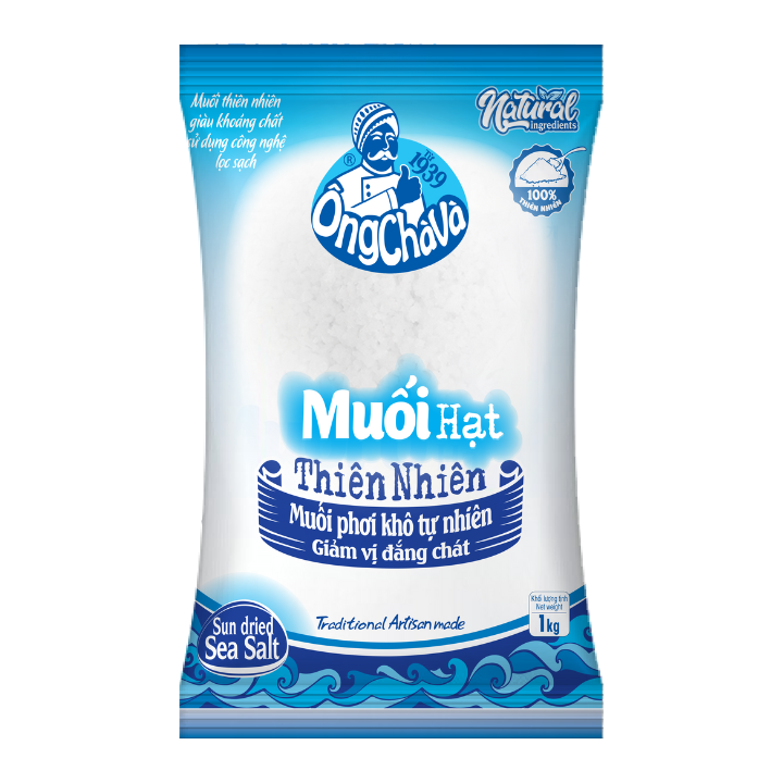 Muối Hạt Thiên Nhiên Ông Chà Và 1kg (Sun dried Sea Salt)