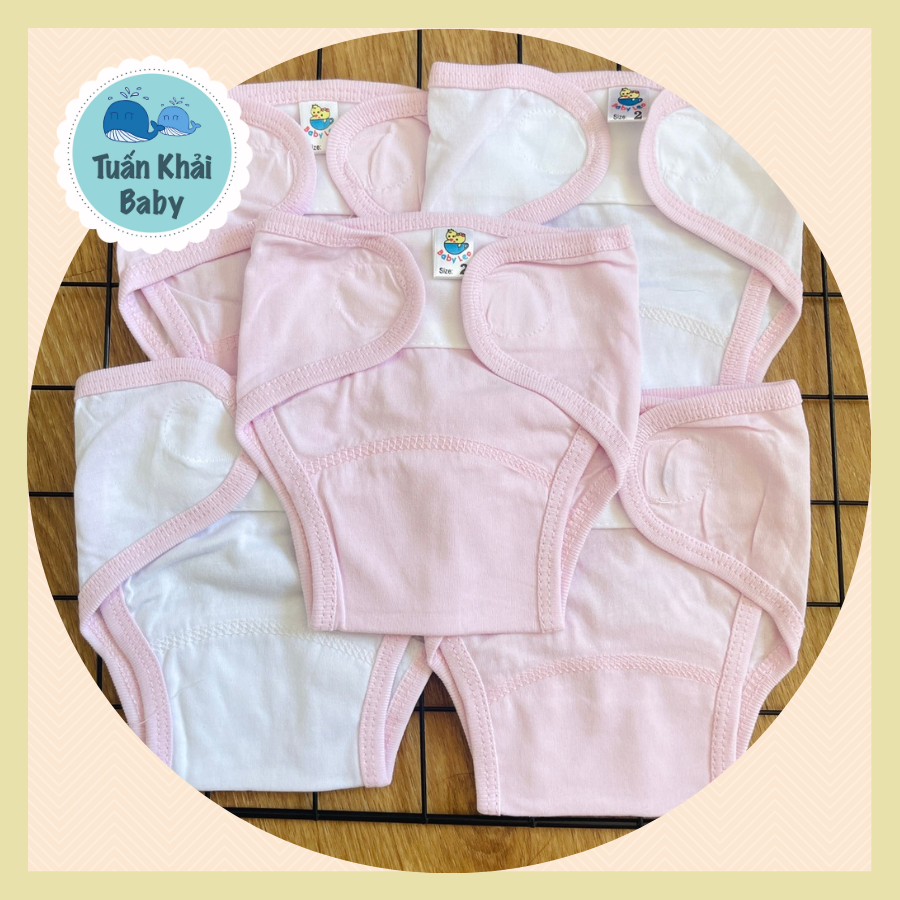 Combo 10 tả vải, tả dán sơ sinh cotton Thái Hà Thịnh - Size 1,2,3 cho bé sơ sinh -9kg