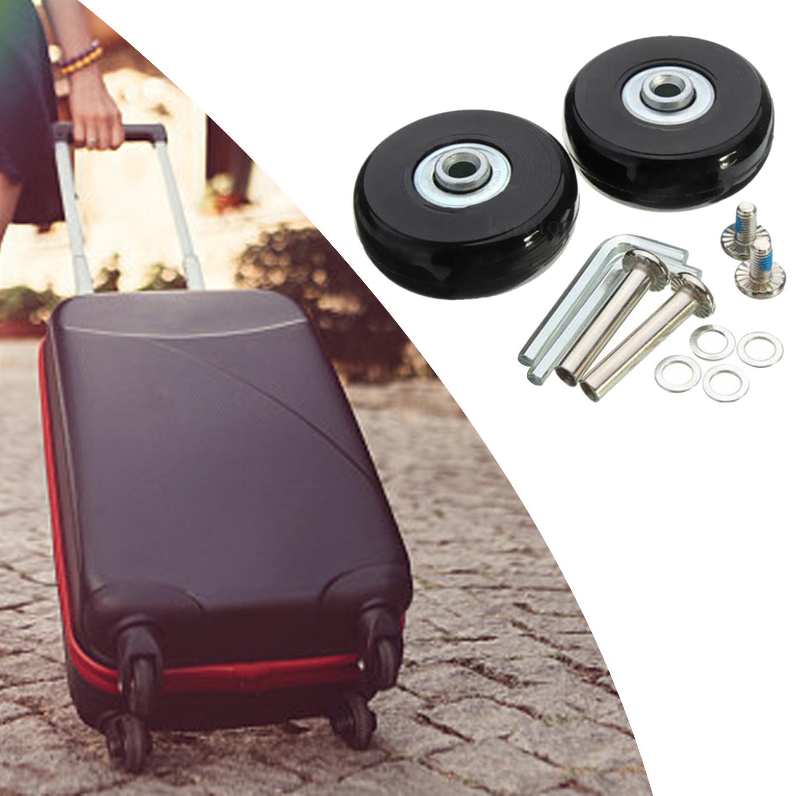 2 Pieces Luggage Suitcase Wheels Replacement Flexible Wear Resistant Bearings Repair Kits
