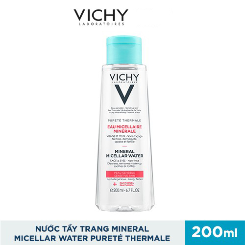 Nước Tẩy Trang Vichy Mineral Micellar Water Pureté Thermale Cho Da Nhạy Cảm 200ml