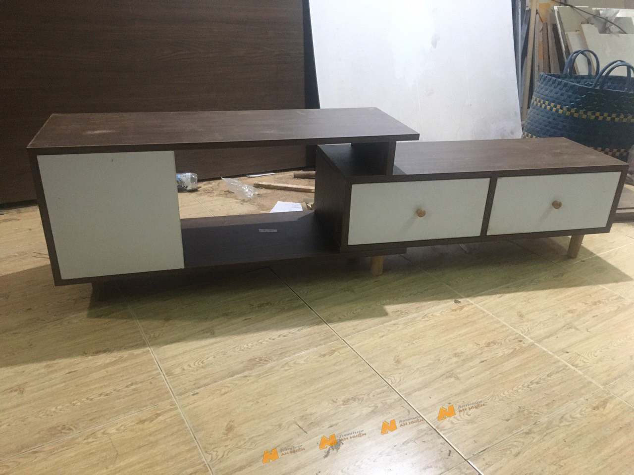 Made in VN Tủ Tivi - Kệ Tivi Phòng Khách Kết Hợp Để Phòng Ngủ Phòng khách gỗ mdf 17mm công ty Mộc Phát AN035