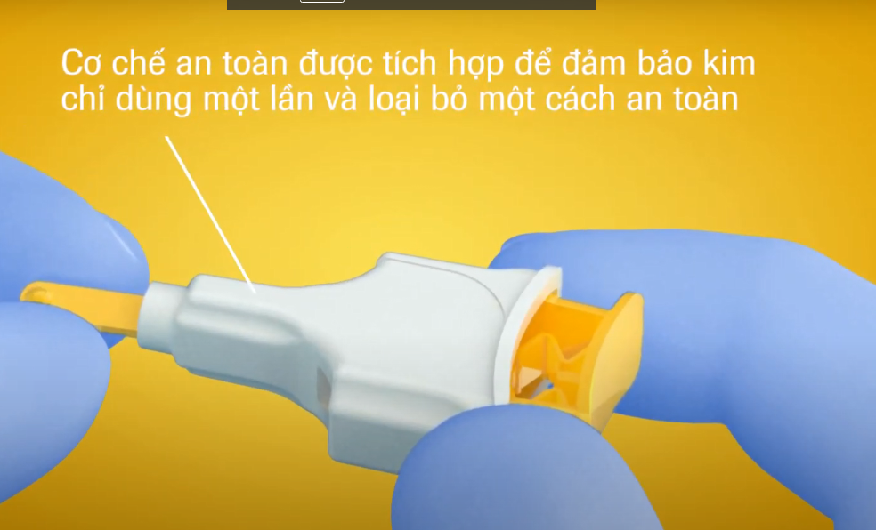 HỘP 200 CÂY KIM LẤY MÁU TIỂU ĐƯỜNG THỬ ĐƯỜNG HUYẾT ACCU-CHEK SAFE-T-PRO UNO