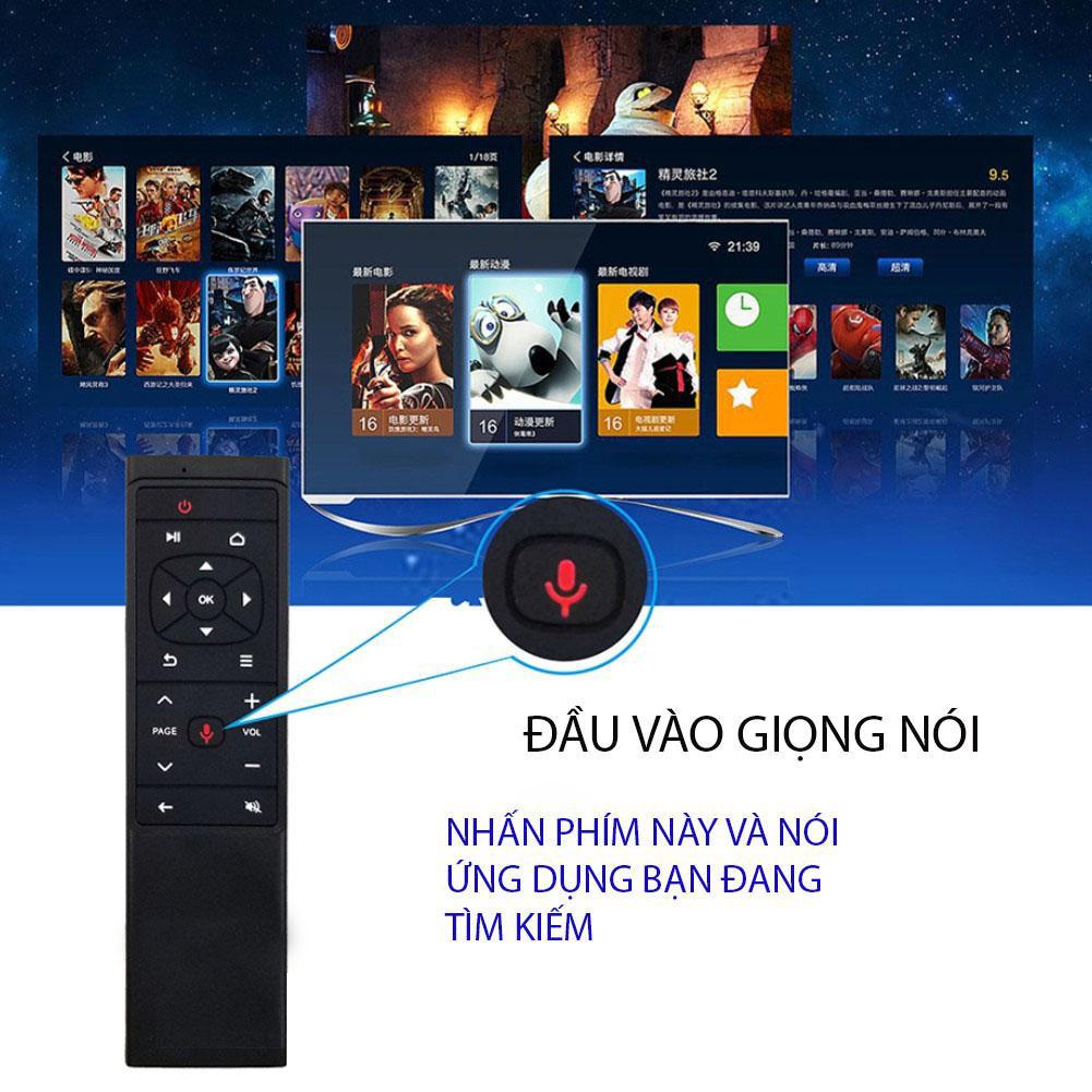 Bộ Điều Khiển Tivi Từ Xa Không Dây Tích Hợp Hồng Ngoại Cao Cấp 2.4G - Điều Khiển Bằng Giọng Nói AI MT12- Hàng Nhập Khẩu