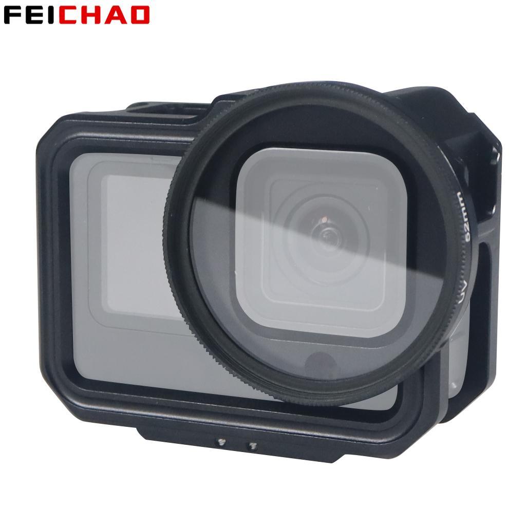 Hợp Kim Nhôm Khung Máy Ảnh Lồng Đế Giày Lạnh Từ Bộ Chuyển Đổi Có Thể Gập Lại Cho GoPro Hero 11 10 9 Phụ Kiện Làm Mát Lồng Giàn Khoan