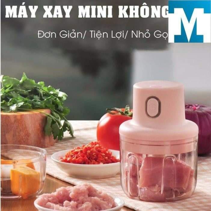 Máy Xay Tỏi Ớt Cầm Tay Mini Thiết Kế Không Dây Thông Minh Dễ Dàng Sử Dụng