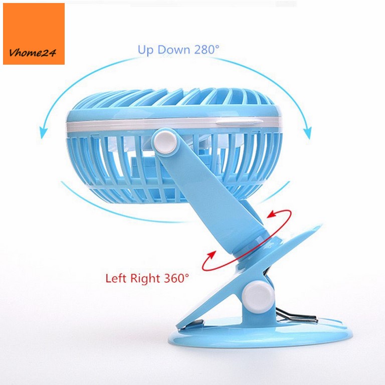 QUẠT KẸP BÀN SẠC TÍCH ĐIỆN CAO CẤP DP