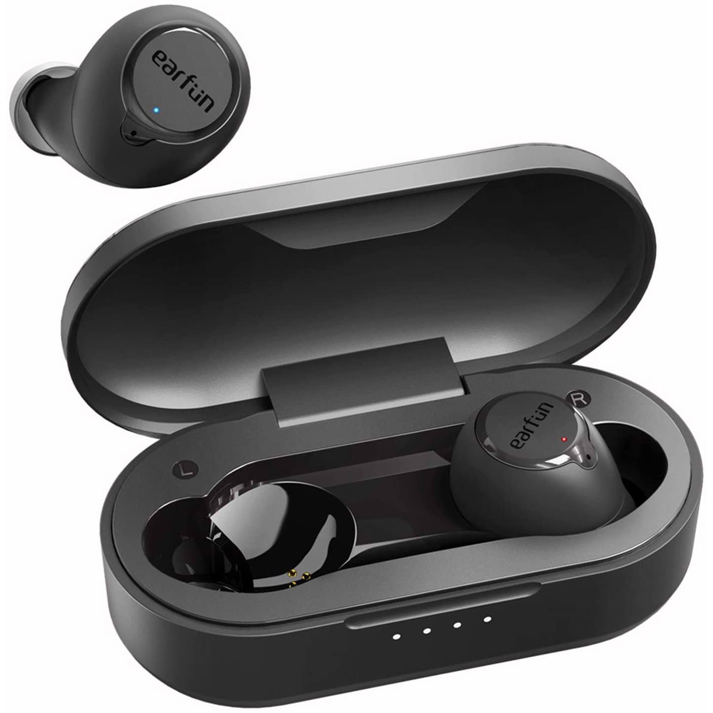 Tai nghe True Wireless EarFun Free - Giải thưởng sáng tạo CES 2020, Bluetooth 5.0, sạc Type-C, Pin 30 giờ, Chống nước IPX7, Sạc không dây Qi - Hàng chính hãng