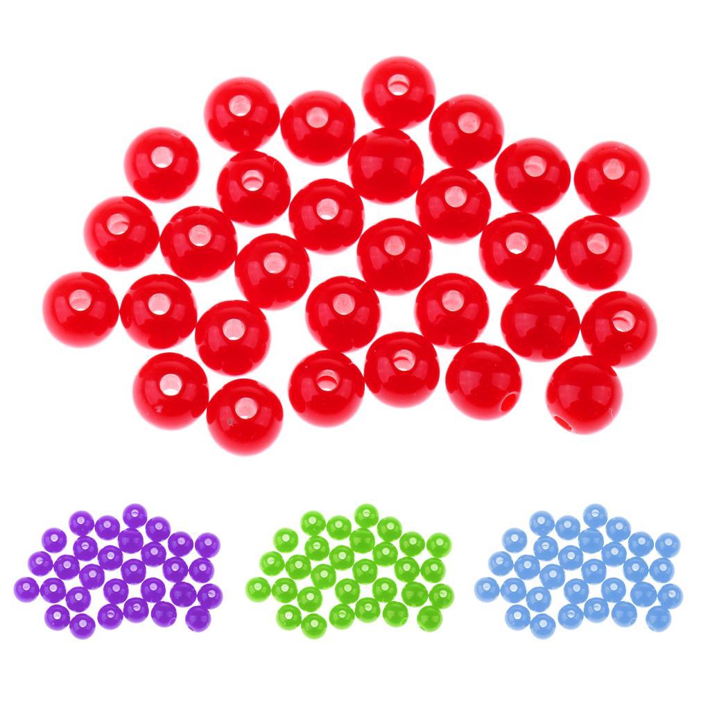 30pcs 6mm Fishing Large Fishing Beads Carp Fishing Stop Rigs Beads