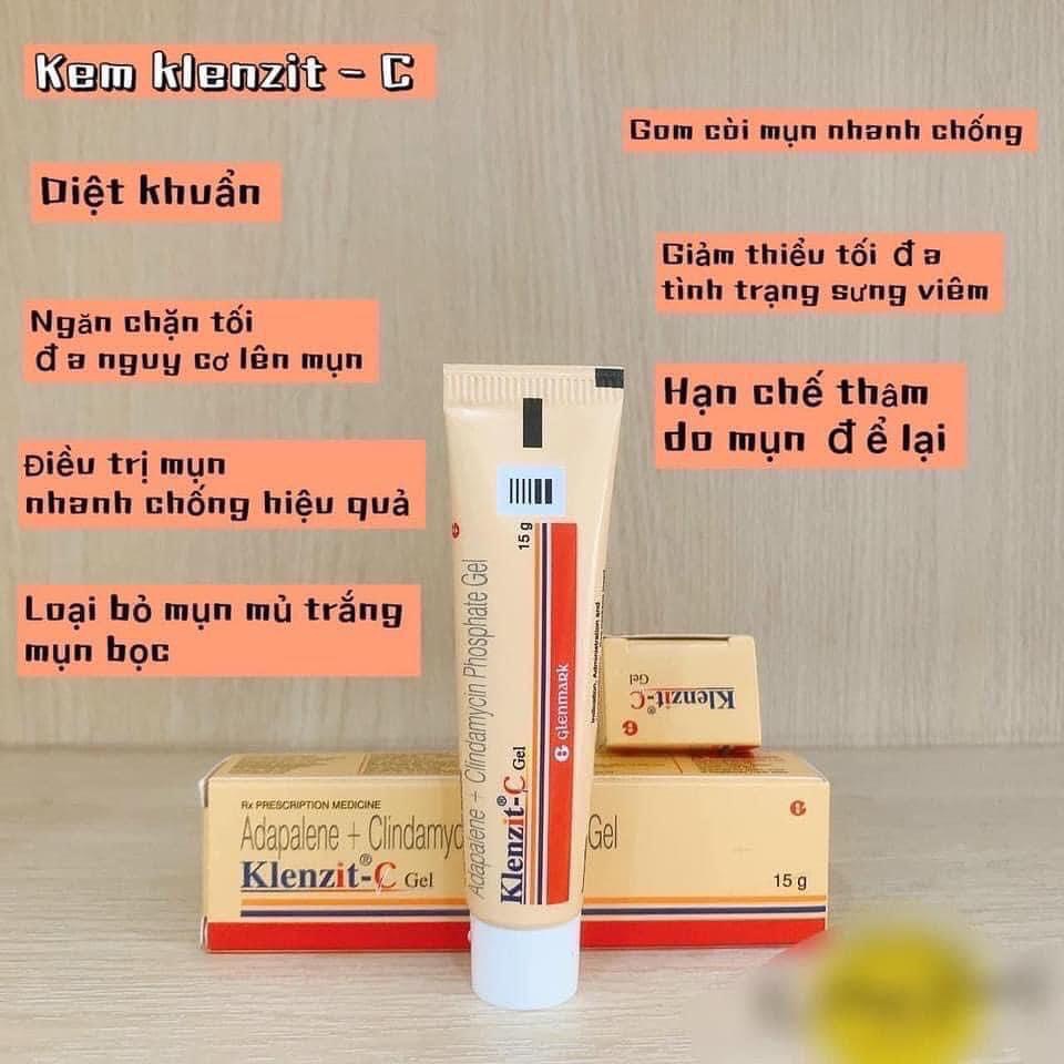 Gel Bôi Mụn Viên,Mụn Ẩn KLENZIT C Tuýp 15g