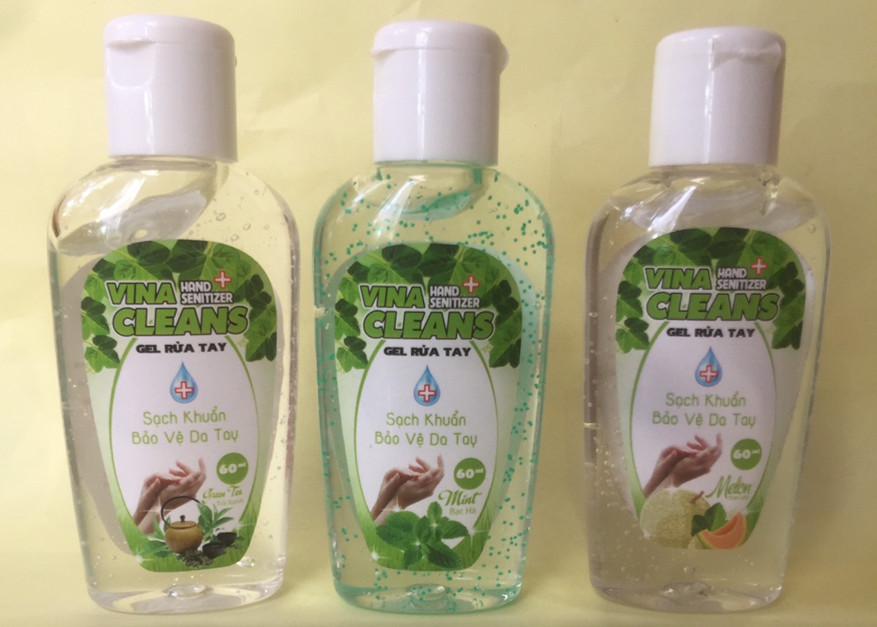 Gel khô rửa tay sạch khuẩn Vina Cleans 60ml