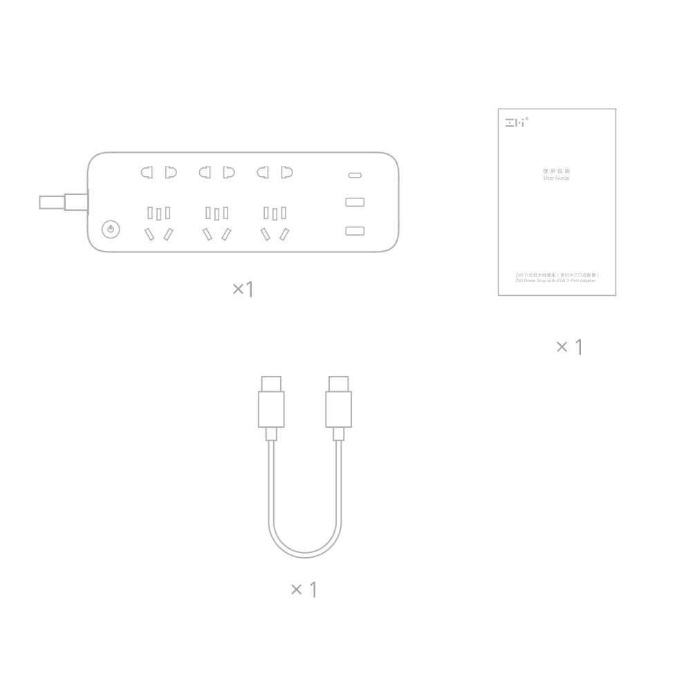 Ổ cắm ZMI CXP01 65W tích hợp 3 cổng USB