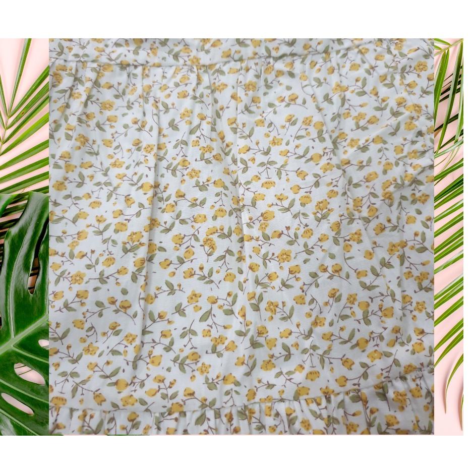 Váy bé gái tay lỡ,họa tiết hoa dáng baby doll chất thô cotton thấm hút mồ hôi