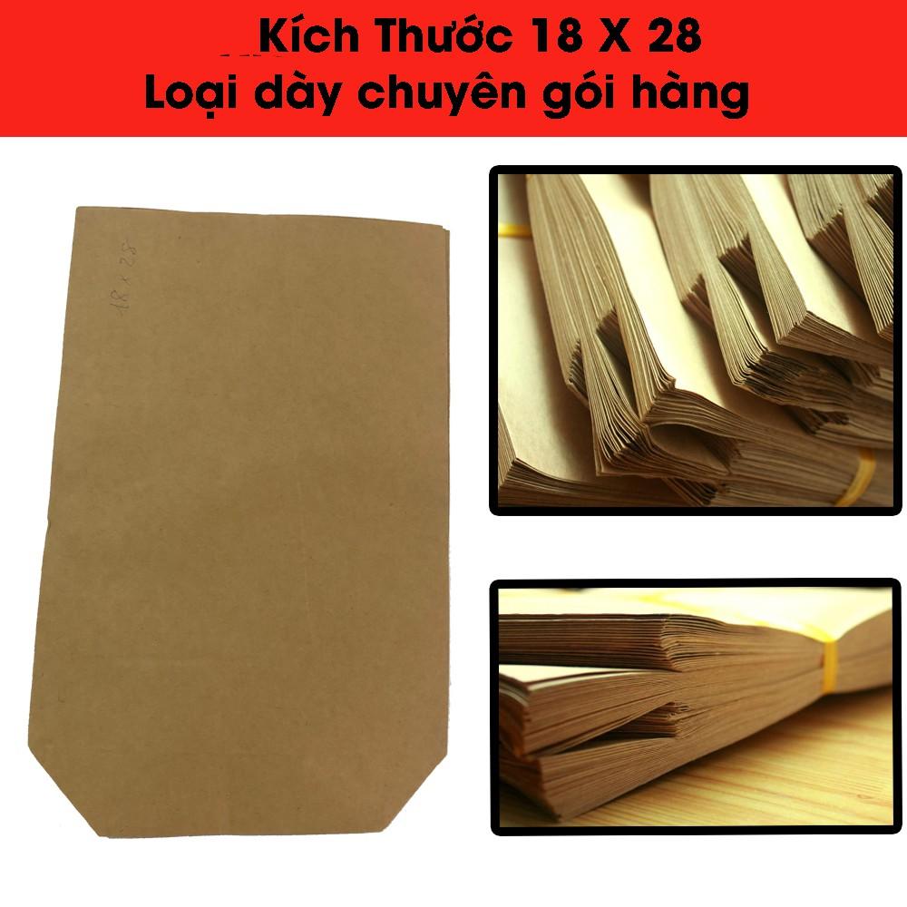 Combo 100 túi giấy kraft xi măng X2-18x28 dụng cụ gói hàng Everest