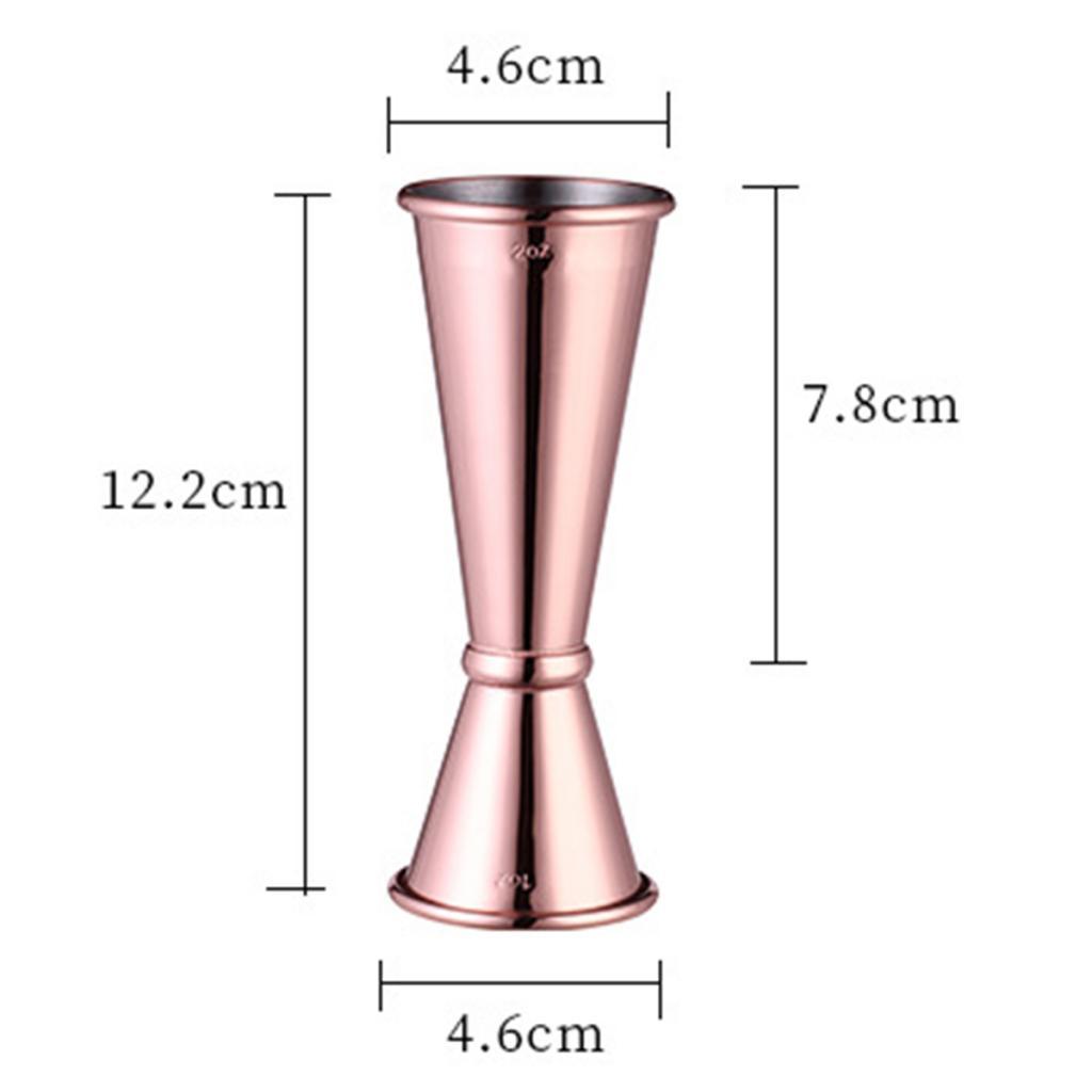 Stainless Cocktail Jigger Wine Mixer Measuring Double Cup Bar Supplies Red