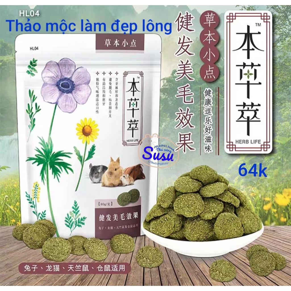 Bánh cỏ Thảo mộc phòng bệnh cầu trùng cho Hams, Thỏ, Bọ và Chin- HL02