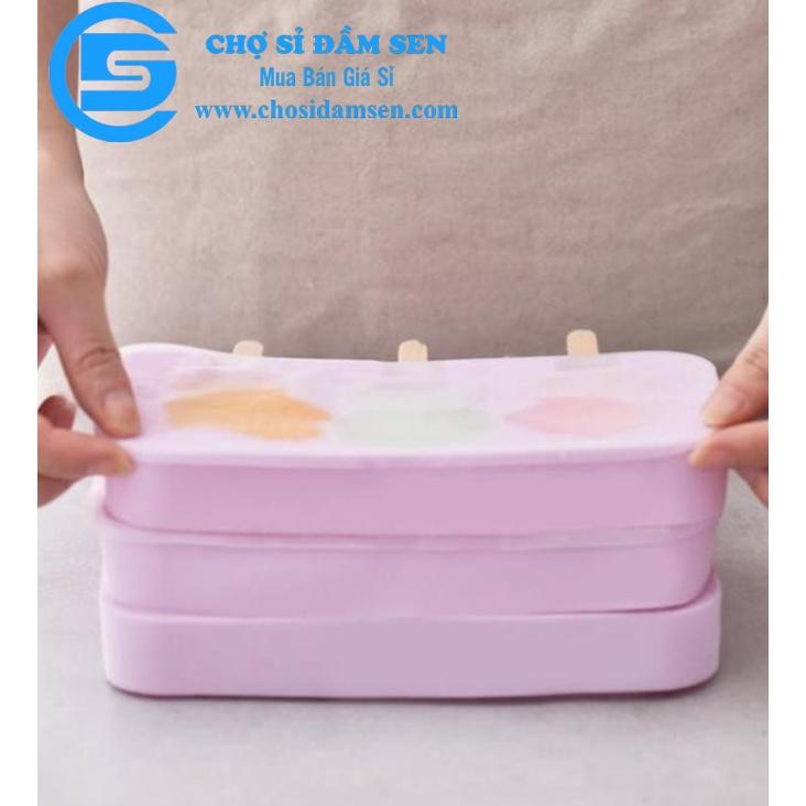 Khuôn Kem 3D silicon. Khuôn thạch rau câu, khuôn tàu hũ Singapor. Giao mẫu ngẫu nhiên. Tặng kèm 50 que