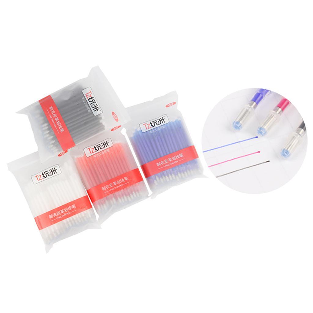 2x 100 Pieces Fabric Erasable Marking Pen Refill for