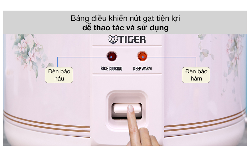 Nồi Cơm Điện Nắp Gài Tiger JNP-1000 - 1L JASMIN - Hàng Chính Hãng