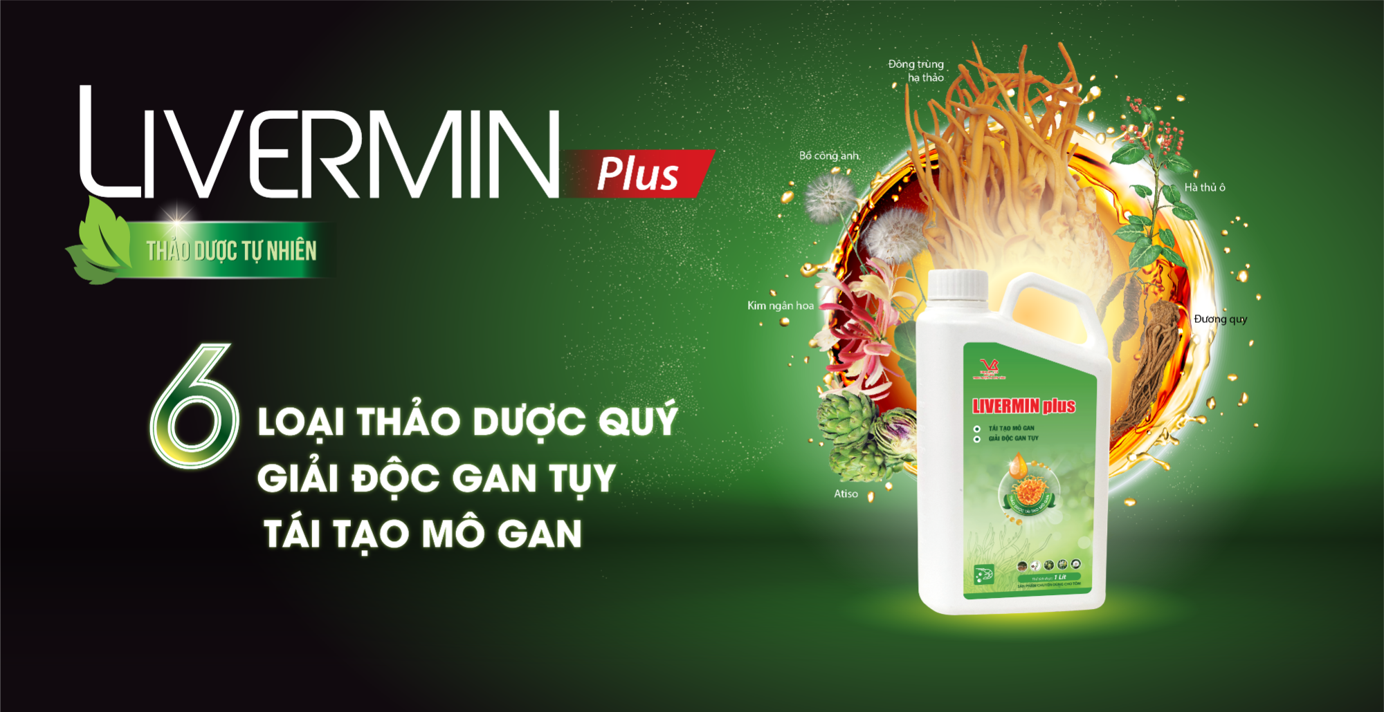 Giải độc gan cho tôm, phòng bện đen gan, teo gan, chai 500ml