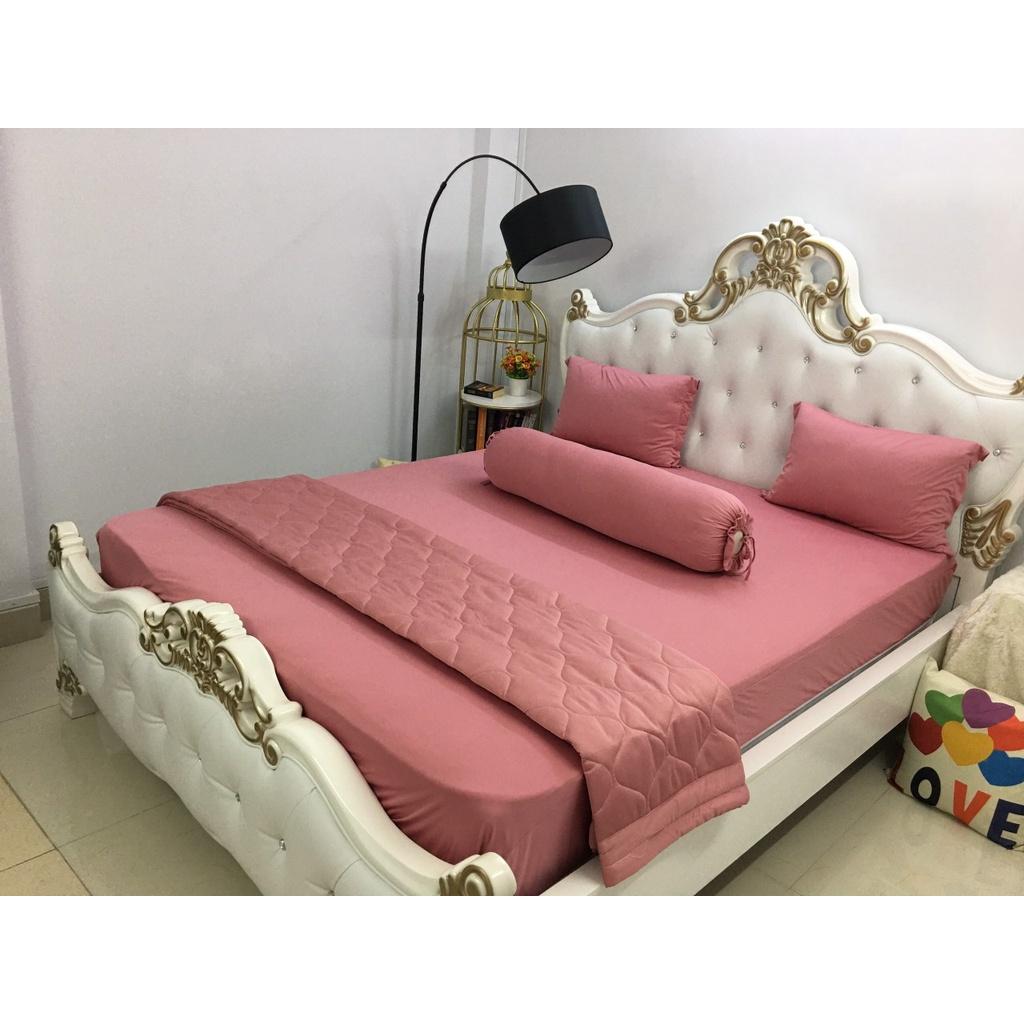 Bộ drap KÈM MỀN thun lạnh Hàn Quốc 5 món