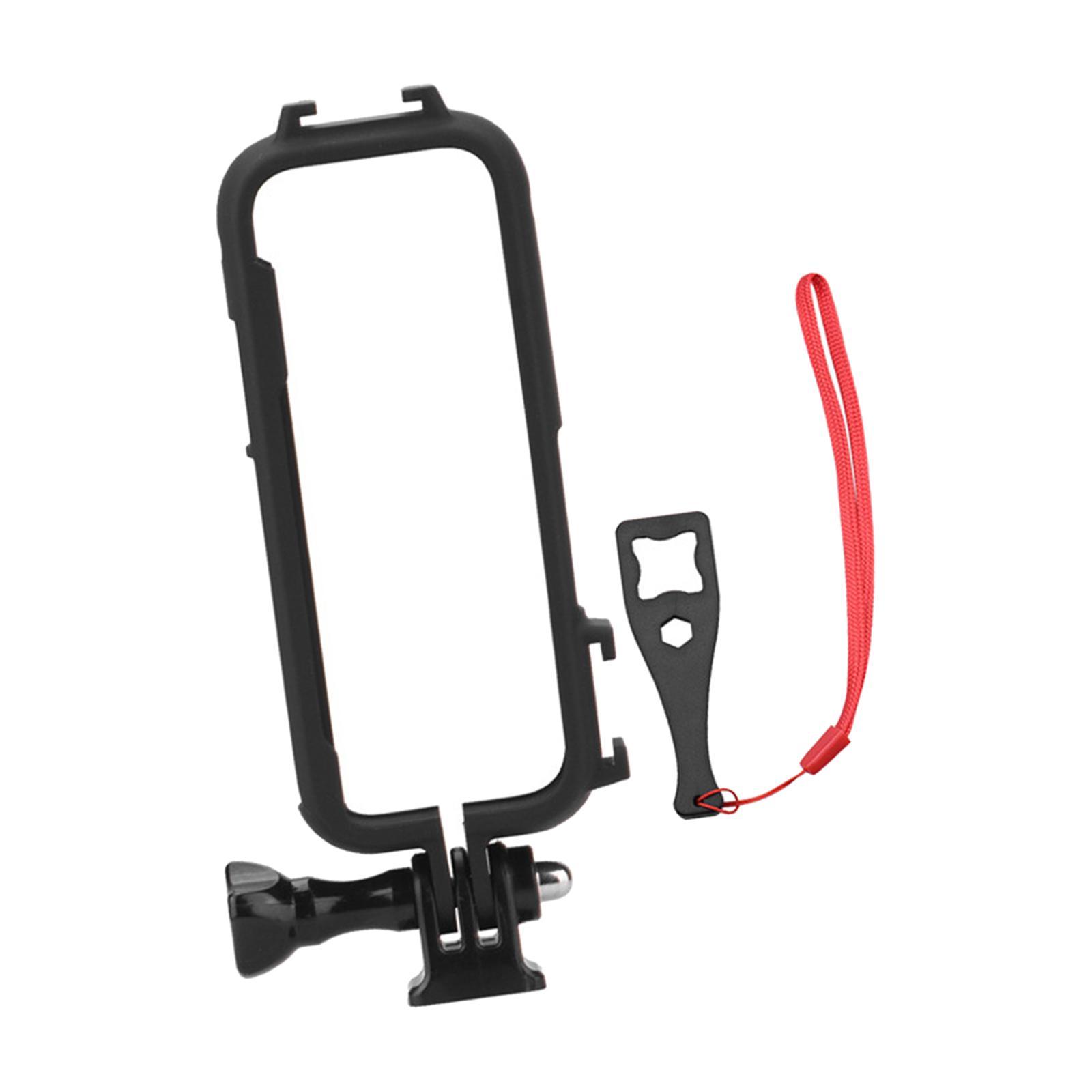 Durable Action Camera Protection Frame Housing Case with 1/4 Adapter Mount Drop Resistant Sports Camera Cage for One x3 Replacement