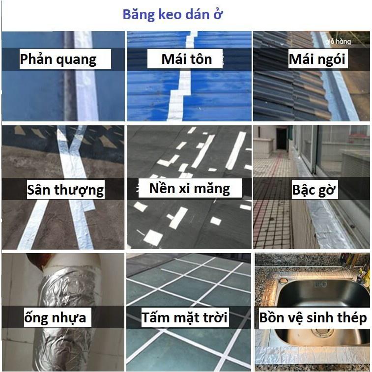 (Dài 10m, Rộng 5cm) Băng Keo, Keo Dán Chống Thấm, Chống Dột Taiko Nhật Bản Băng Keo Chống Thấm Dột,Vá Chám Vết Nứt Trần Sàn Nhà Taikomi Japan Băng keo chống thấm TAIKO Nhật Bản chắc chắn, chống thấm dột, dán tường, dán mái tôn, máng xối, lô gia