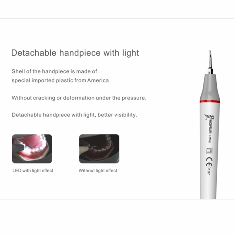 Woodpecker UDS-E Máy làm sạch siêu âm Cáp quang Công cụ nha khoa