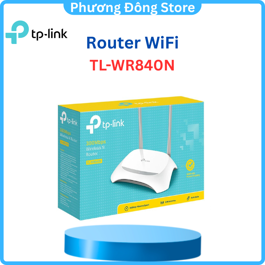 TP-Link TL-WR840N - Router Wifi Chuẩn N Tốc Độ 300Mbps - Hàng Chính Hãng