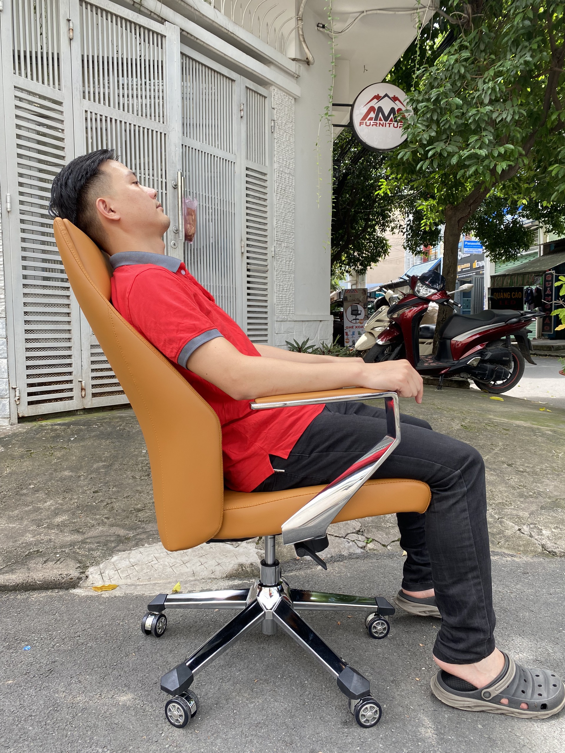 Ghế giám đốc ngả lưng thư giãn bọc Da AMA-GD35-U