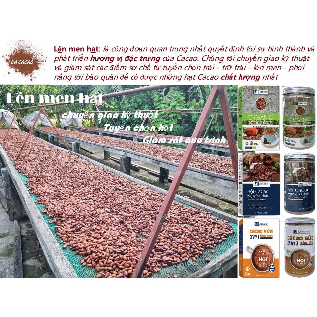 Bột Cacao Hữu Cơ Nguyên Chất KA CACAO - Không đường - Hương vị sôcola tự nhiên, đậm đà - Không hương liệu, phụ gia