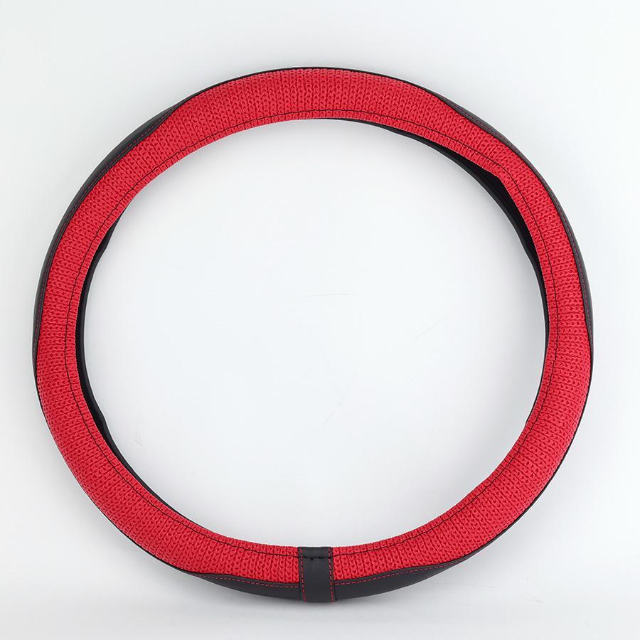 Bọc Vô Lăng CIND E011 Size M Màu Đen Đỏ Da PU Lõi TPE Chống Trượt Siêu Êm - Nhập Khẩu Chính Hãng